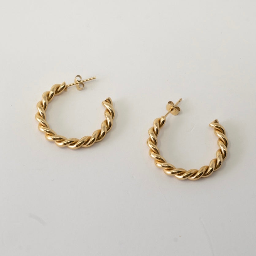 Gold Huggie Hoop Earrings - Marlow