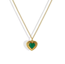 Load image into Gallery viewer, Green Girl Heart Necklace