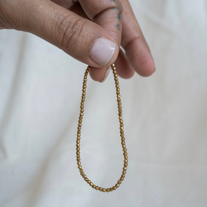The Mya Stretchy Gold Beaded Bracelet