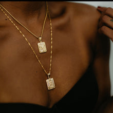 Load image into Gallery viewer, Signature Initial Rectangle Necklace
