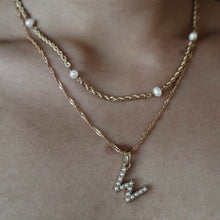 Load image into Gallery viewer, Pearl Initial Necklace